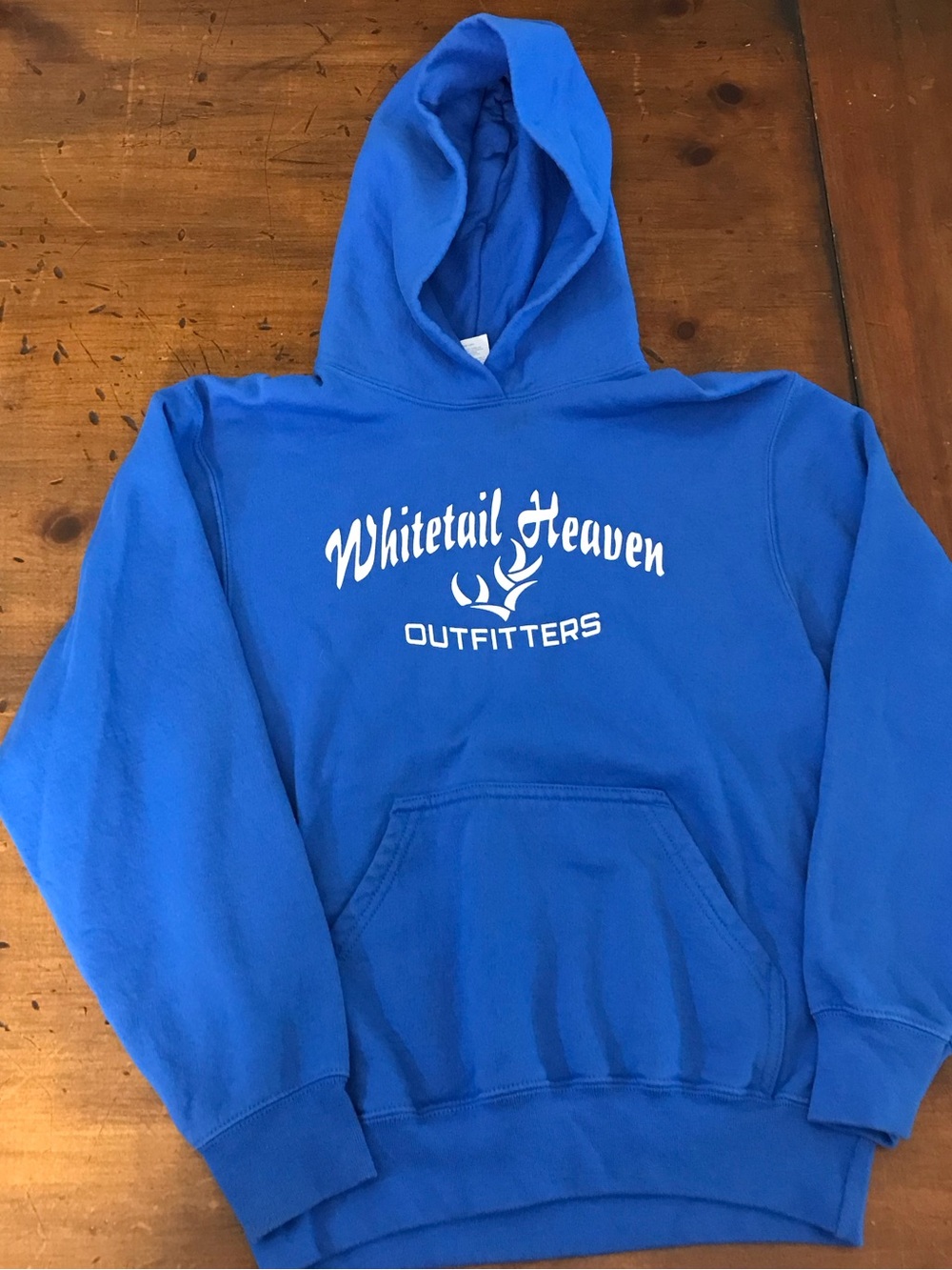 Boy’s L Royal Blue Whitetail Heaven Outfitters Hoodie - Deer Hunting
